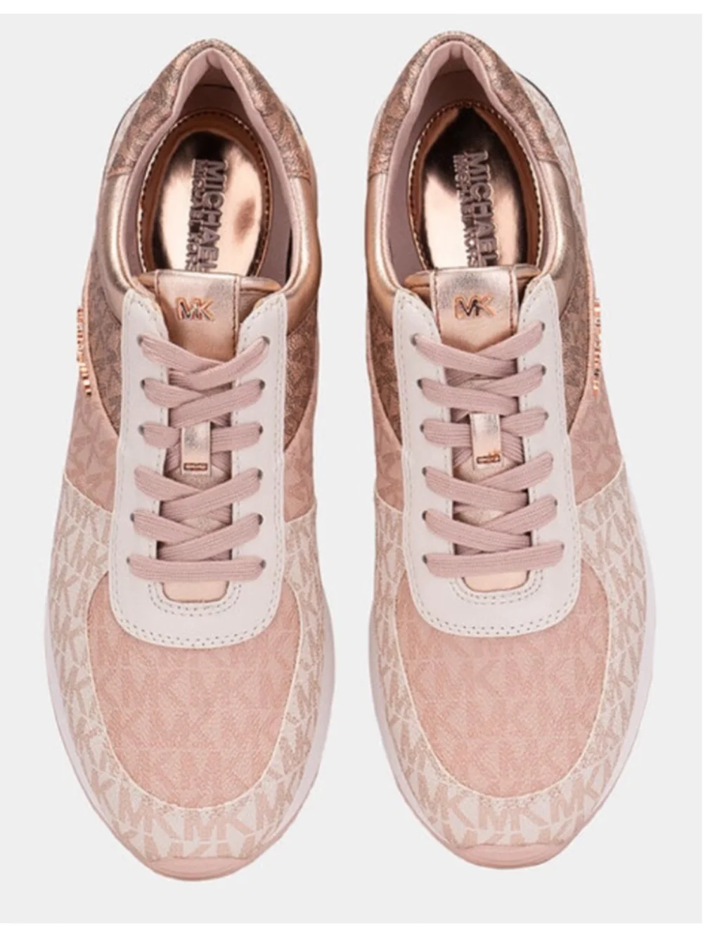 Women's Michael Kors Allie Sneakers in Pink and Rose Gold